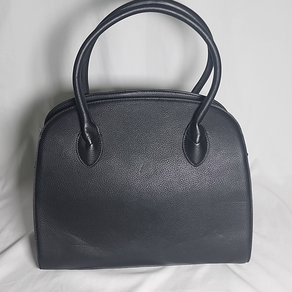 Sophisticated Black Leather Satchel